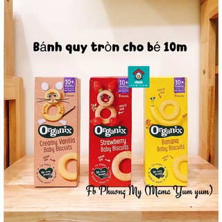 Date 2022- Bánh ăn dặm hữu cơ bích quy Organix cho bé 10 tháng của Anh