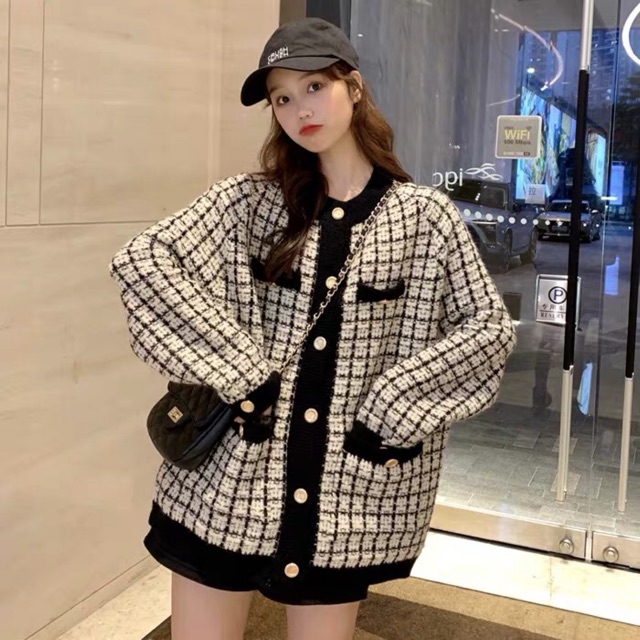 Áo khoác dạ cadigan( kèm ảnh feedback)