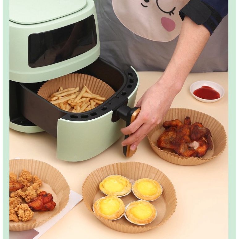 Giấy Nến Nướng Bánh Giấy Nến Thấm Dầu- Giấy Dầu Chống Thấm Dùng Cho Nồi Chiên Không DầU set 50 cái  #HCM
