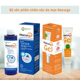 [COMBO] Dung dịch rửa, làm sạch da hư tổn Nacurgo và Nacurgo Gel