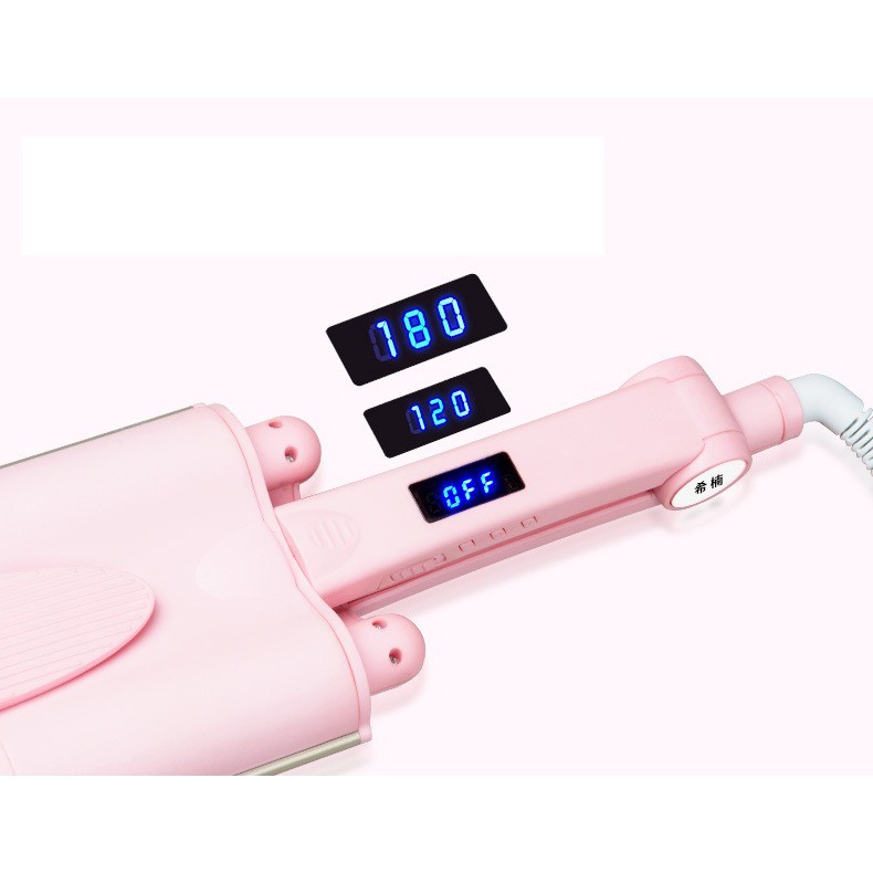 Máy uốn tóc, làm xoăn tóc sóng nước 3 càng màn hình LG chỉnh nhiệt( Khách chọn size)