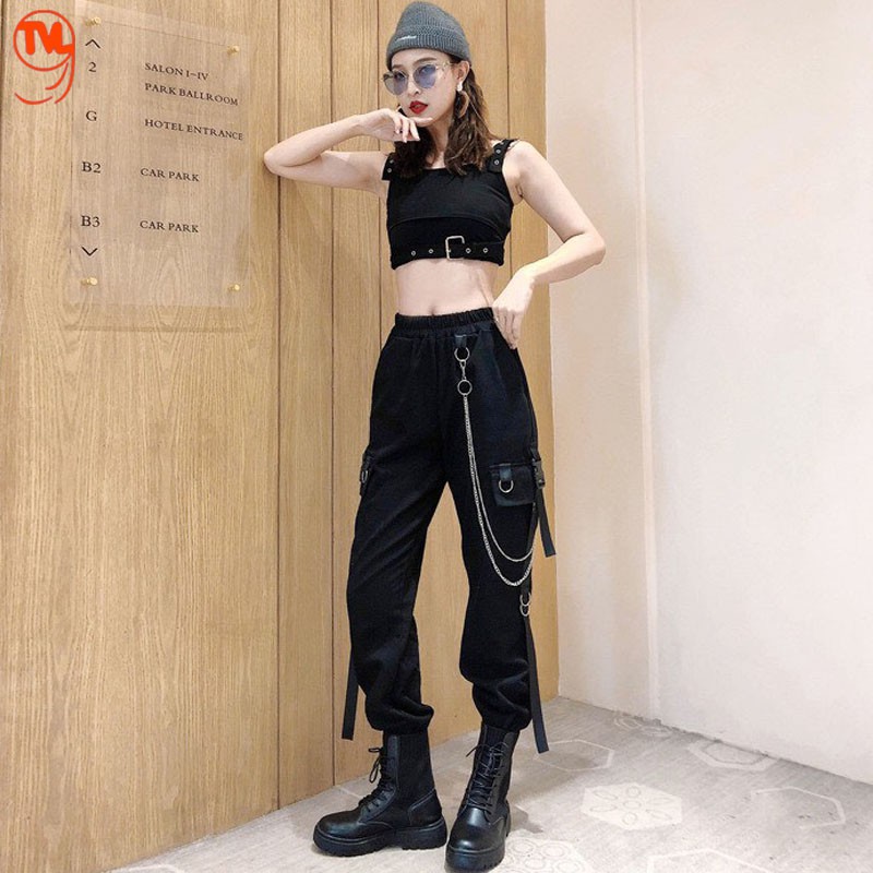 Quần Kaki Unisex TVL1999, quần dài jogger dây xích cá tính phong cách đường phố chất đẹp không nhăn phai xù khi giặt.
