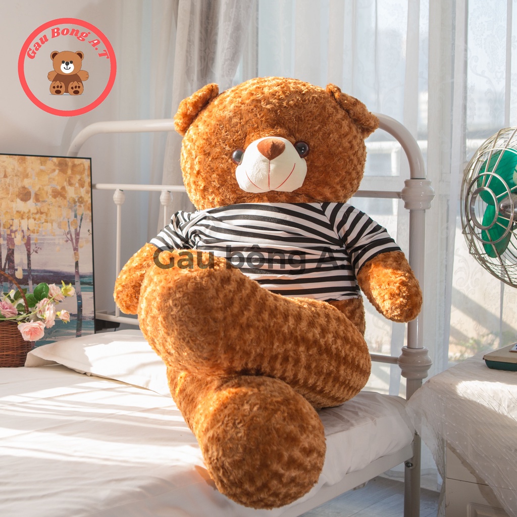 [HOT] Gấu Bông Teddy - Thú Nhồi Bông Teddy Siêu To Màu Nâu Vàng_ size 90cm-1m8 _ Gấu Bông A.T _AT002