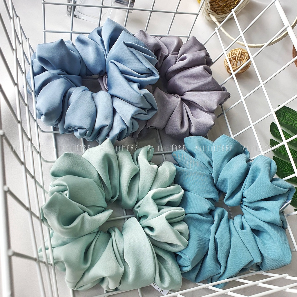 Dây Buộc Tóc Scrunchies AlittleMORE Lụa Cao Cấp Sang Trọng Cột Tóc Đẹp Dễ Thương