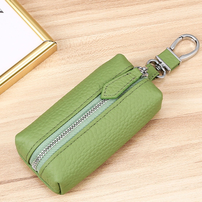 Móc Khóa Bằng Da Bò Thật Có Chia Ngăn Đựng Chìa Khóa Cho Nam Và Nữ