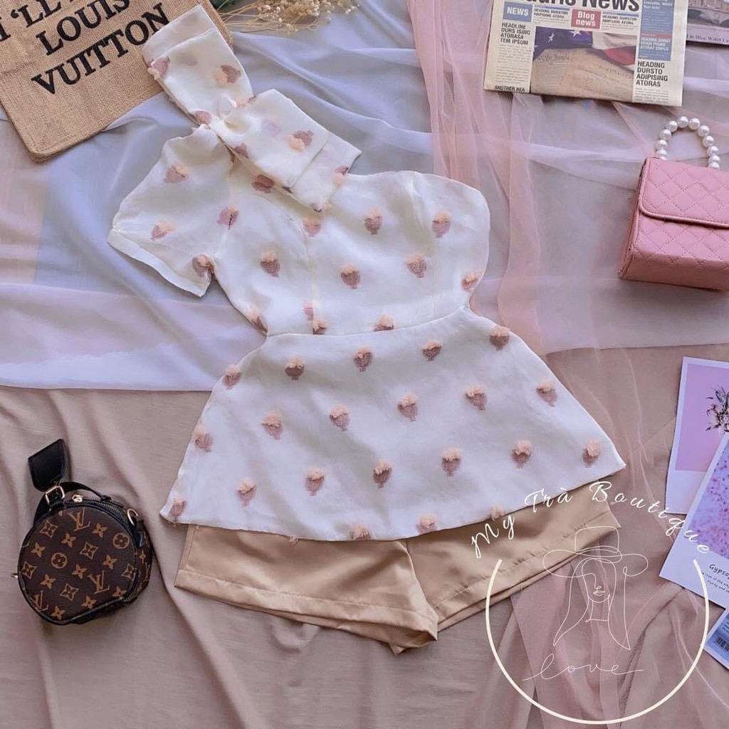 ❤️S5072🦄 SET BABYDOLL QUẦN ĐÙI LỆCH VAI 🦄 | BigBuy360 - bigbuy360.vn