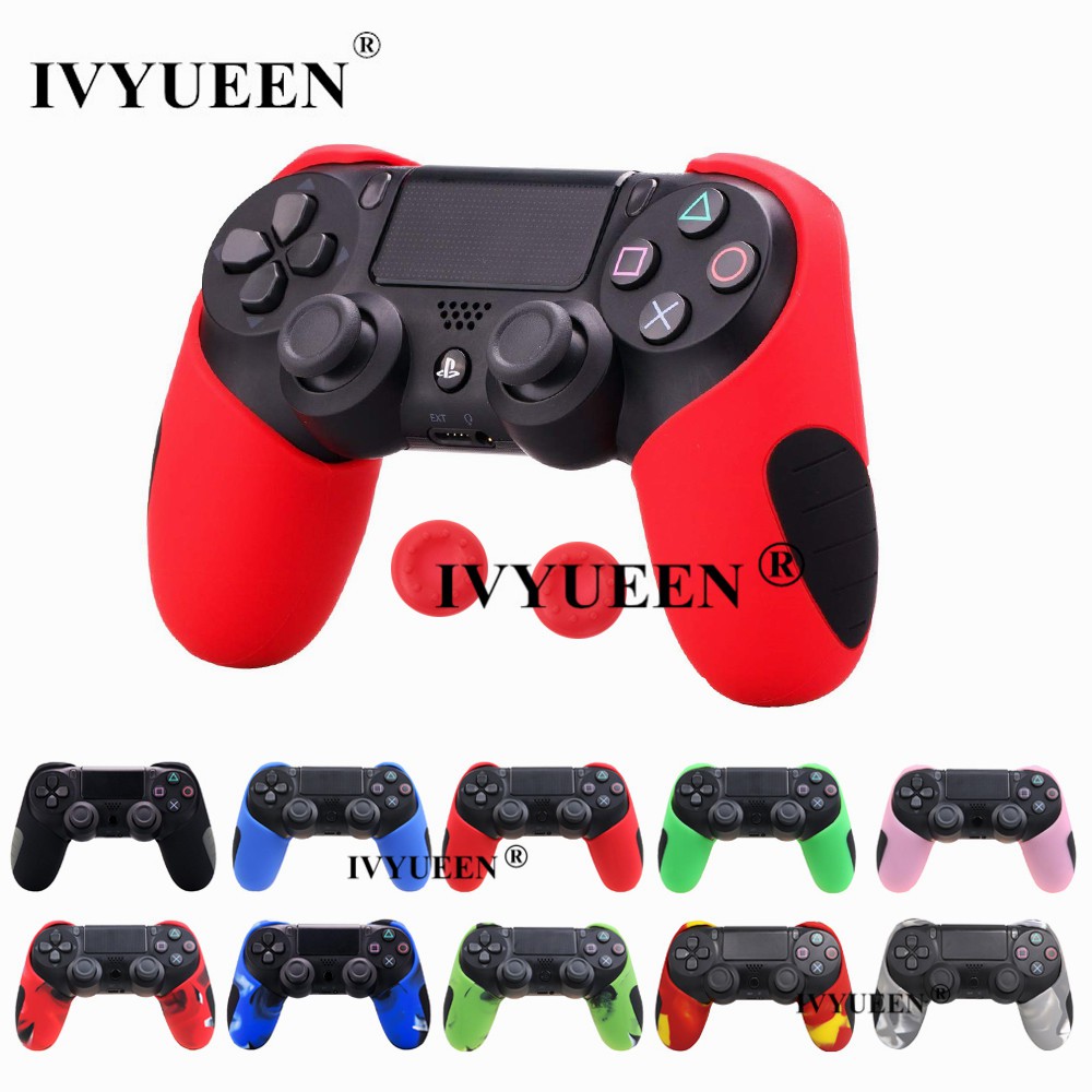 Vỏ bọc tay cầm điều khiển chơi game PlayStation 4 PS4 DS4 Pro Slim X 2 bằng cao su silicon dày