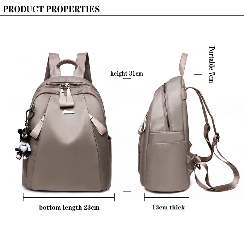 Ba Lô oxford Màu Trơn Sức Chứa Lớn Mẫu 2022 Thời Trang Cho Nữ