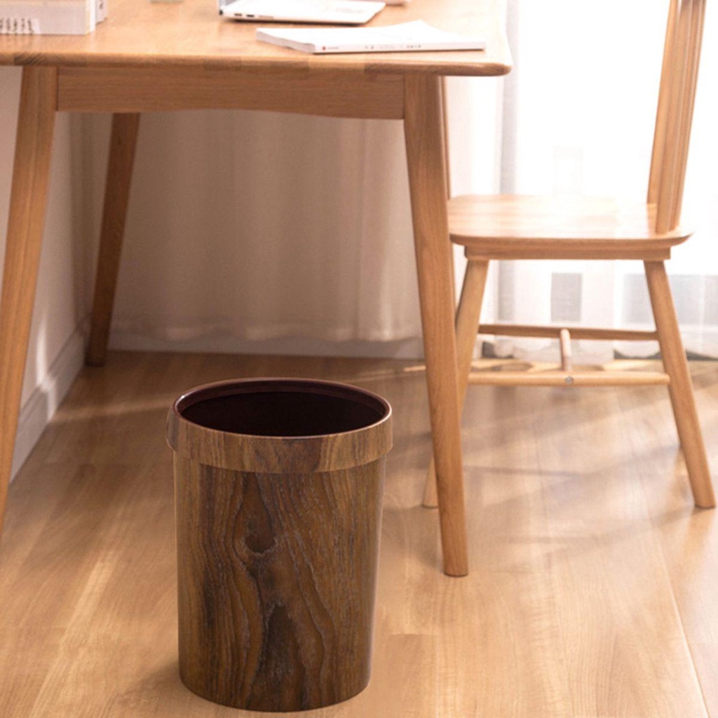 Epoch Giỏ Đựng Rác Bằng Gỗ Dành Cho Văn Phòng Nhà Bếp Phòng Ngủ Ngoài Trời