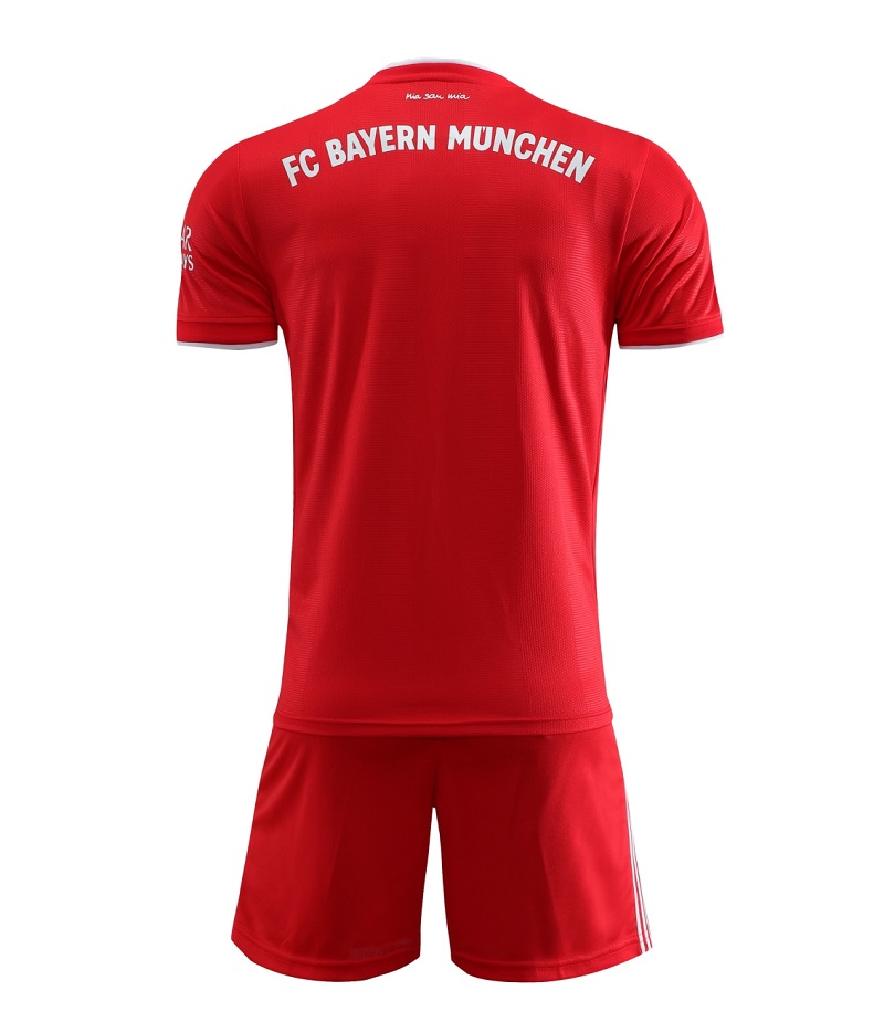 SoulChef Football Jerseys 2020-2021 FC Bayern Munich Home Football Shirt Set Classic Red Three Bars Football Suit