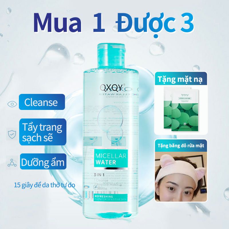 NƯỚC TẨY TRANG TINH CHẤT KHOÁNG QXQY LÀM SẠCH SÂU, THU NHỎ LỖ CHÂN LÔNG GIÚP LÀM SÁNG NUÔI DƯỠNG DA