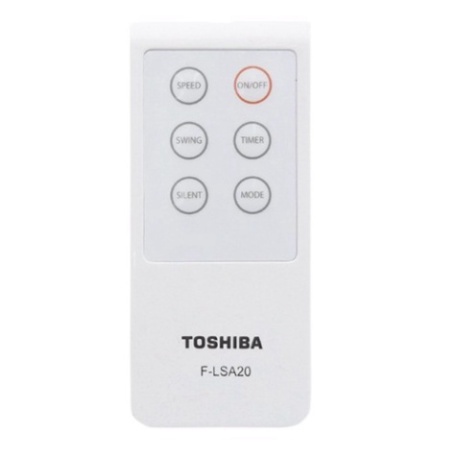 Quạt đứng điều khiển từ xa Toshiba F-LSA20(W)VN 5 cánh hẹn giờ tắt /mở màu trắng - Bảo hành hãng 12 tháng