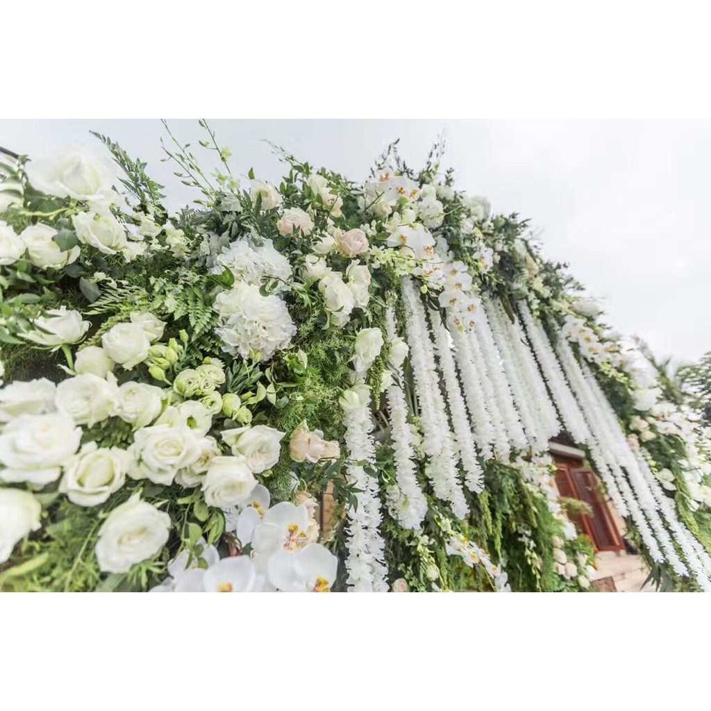 1M Với Hoa Lan Nhân Tạo Dây Mây Dây Lá Màu Xanh Lá Cây Cho Đám Cưới Trang Trí Sân Vườn Treo Tường Vòng Hoa