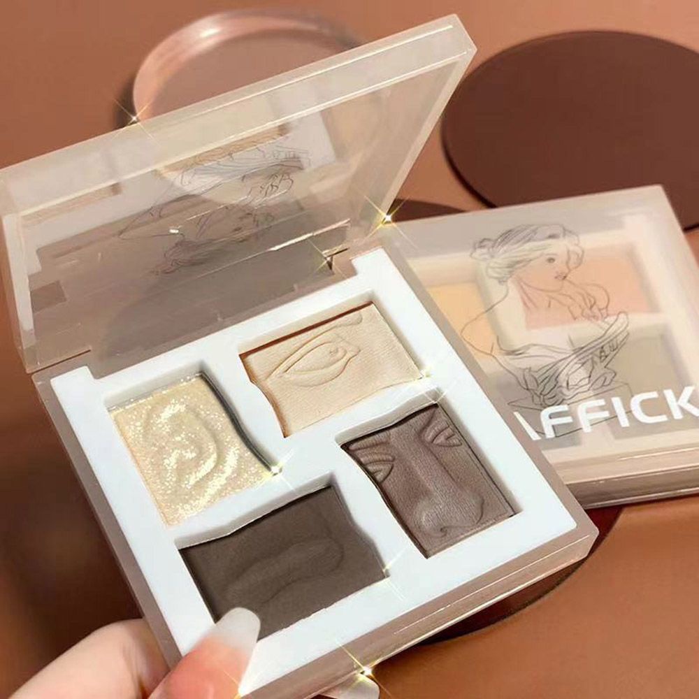 NEEDWAY Sculptor David Highlight Palette Brightening Matte Repairing Facial Concealer Palette High-Gloss Blush Nose Shadow All-in-One Plate MAFFICK Face Cosmetics