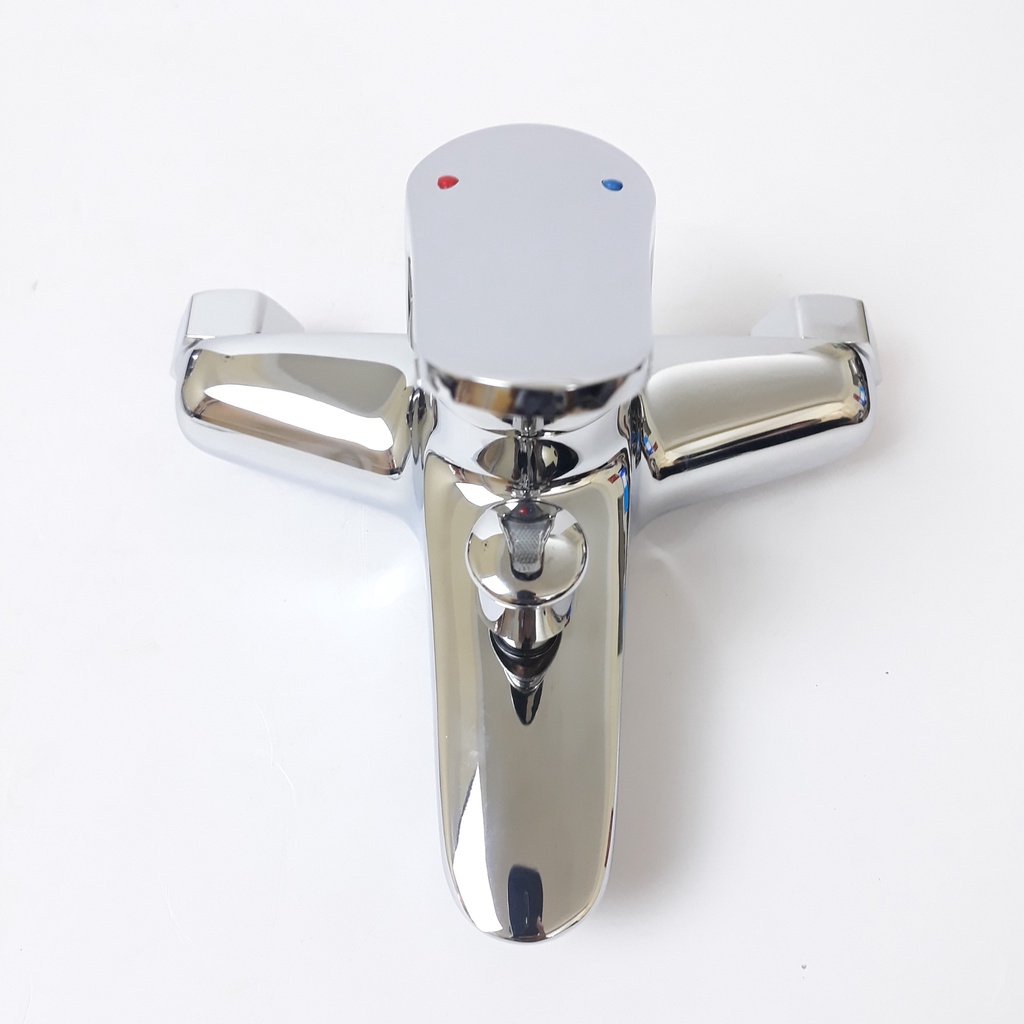 Bộ đầy đủ củ sen Đồng to 2 đường nước nóng lạnh cần gạt gật gù mạ Crom, Niken sáng bóng - QM.CS06