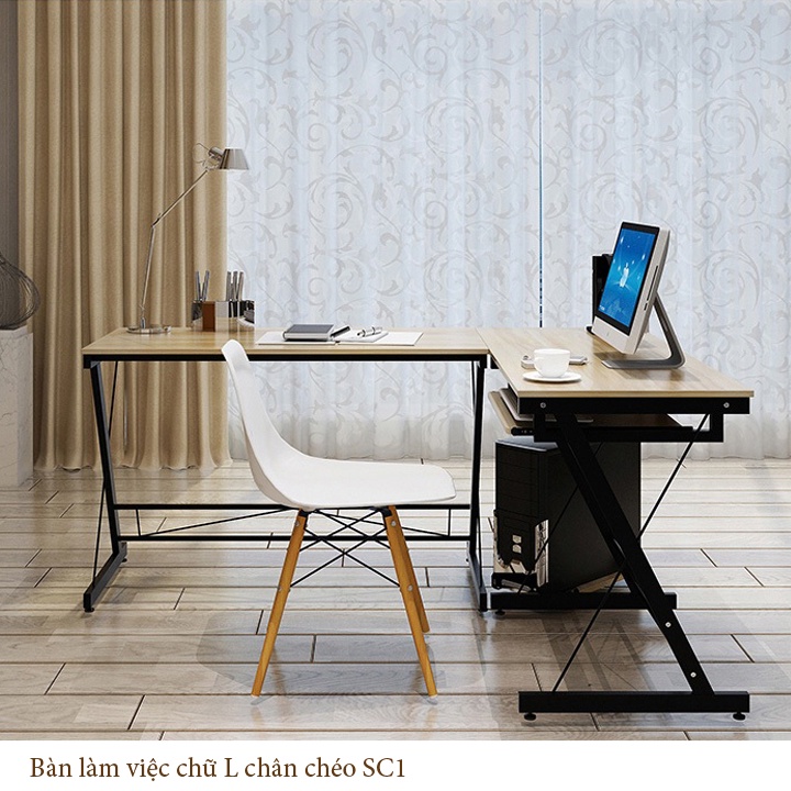 Bàn Chữ L, Bàn Làm Việc Tiện Dụng, Đa Năng, Rộng Rãi Chịu Lực Lên Đến 80 kg