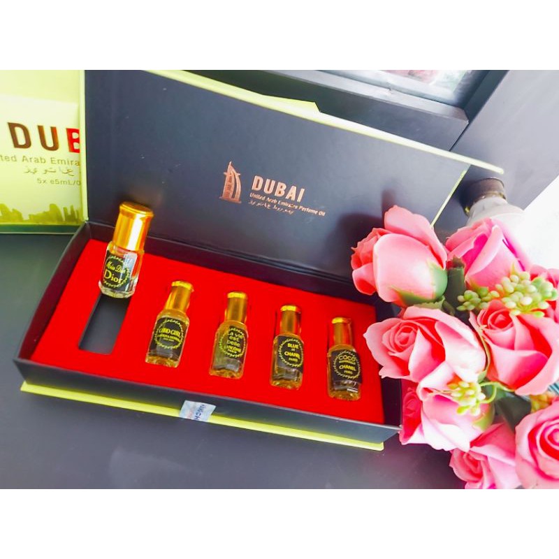 Tinh dầu nước hoa Dubai set 5 chai sang trọng-qui phái | BigBuy360 - bigbuy360.vn