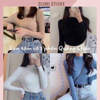 Áo len tăm Quảng Châu loại đẹp cổ cao 3 phân