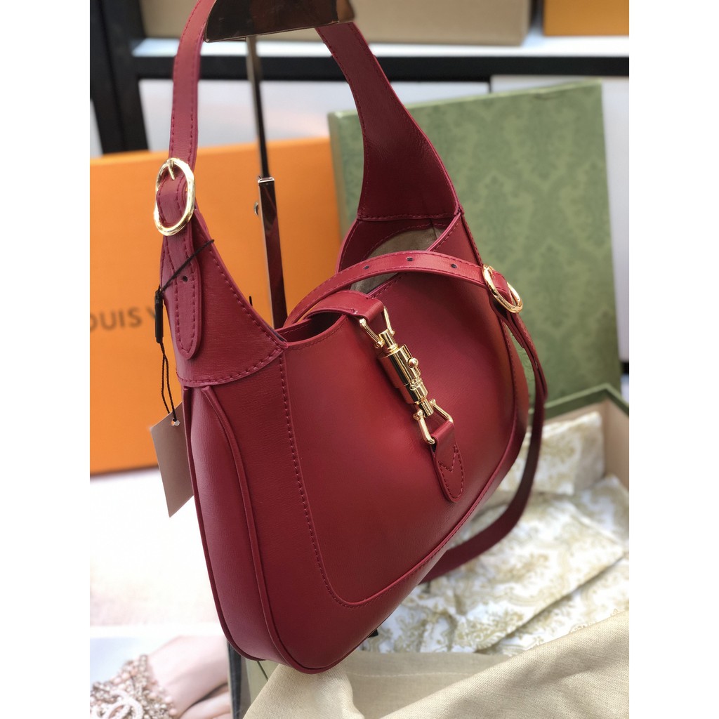 Túi quai da bầu super màu đỏ size 28cm