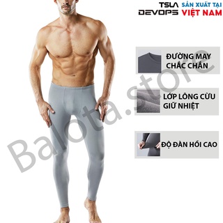 Quần giữ nhiệt nam legging TESLA lót nỉ lông cừu form ôm danh cho anh em tập gym bóng rổ tập gym