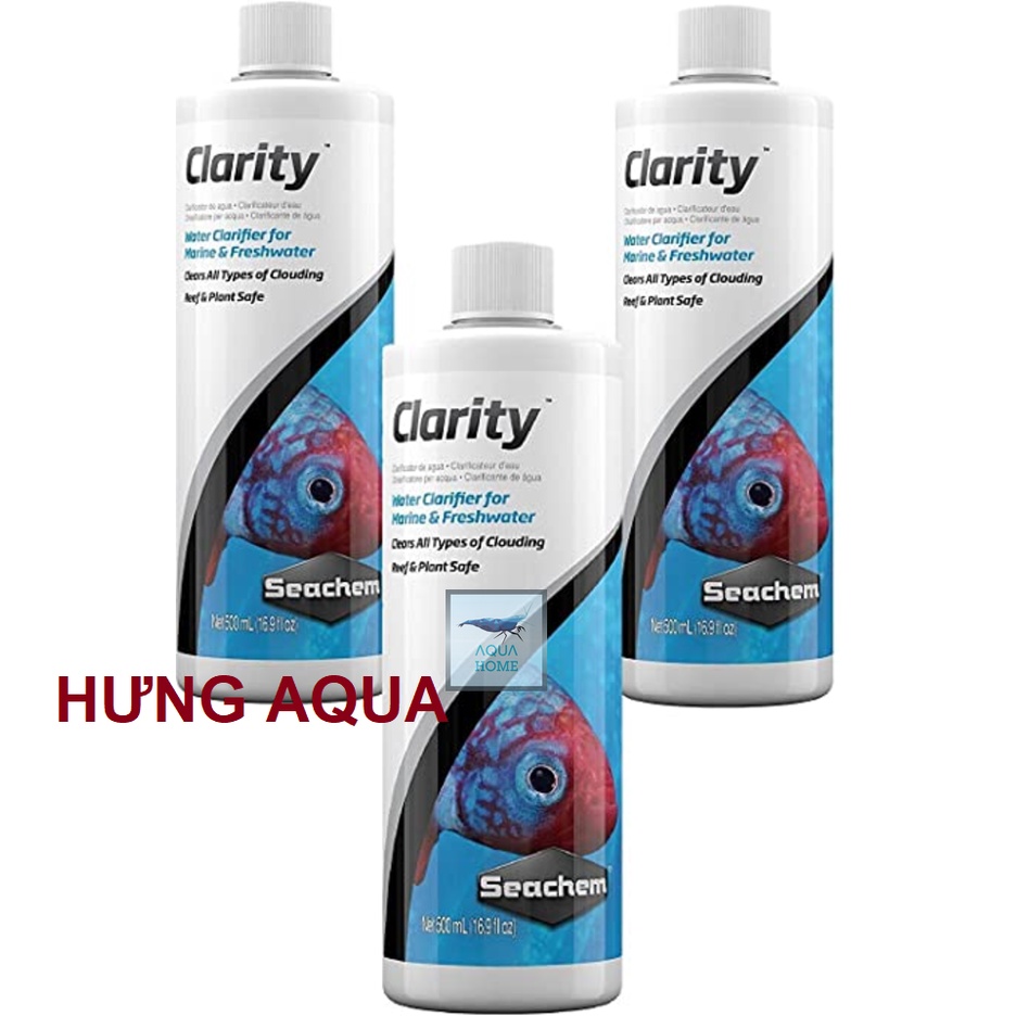 Dung dịch Khử đục làm trong nước bể cá, hồ thủy sinh Clarity Seachem 100ml 250ml