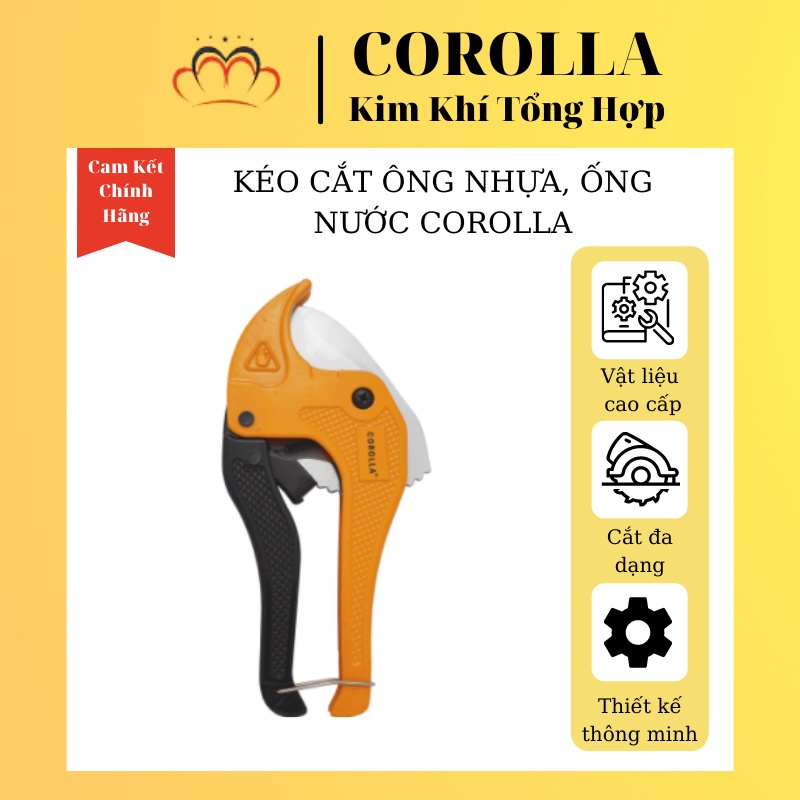 Kéo cắt ống nhựa PVC, PPR, PE , Dao cắt ống nước cao cấp Corolla 42mm-64mm