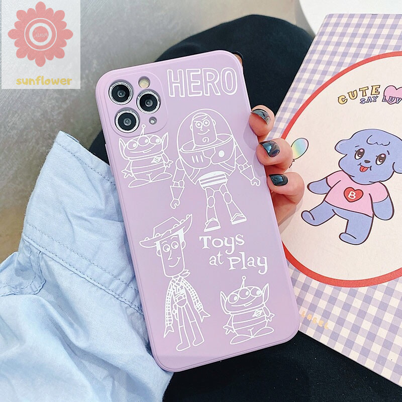 Toy Story Cute Cartoon Case iPhone 116 6s Plus 7 8 11Pro Max 7plus 8plus  iPhone X XR XS MAX SE Winnie the Pooh Liquid Silicone Straight Cube Cover