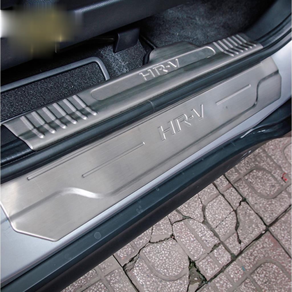 Ốp bậc cửa, nẹp cửa xe Honda HRV 2018 -2023 Mẫu Inox Cao Cấp chống trầy xước tốt
