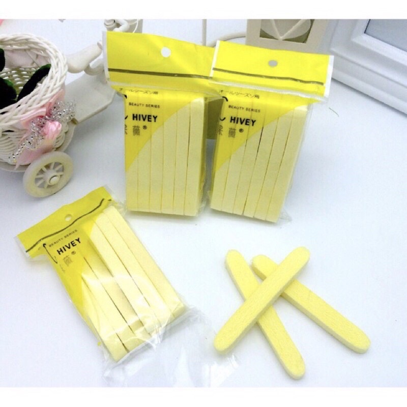 Bọt Biển Rửa Mặt Bông Nở Hivey 12 miếng rất mềm mịn