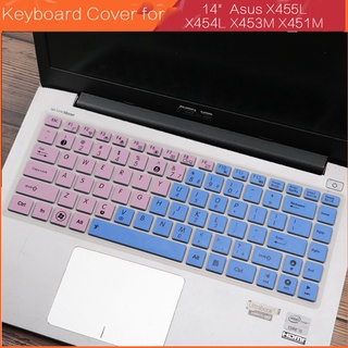 Miếng dán silicone bảo vệ bàn phím laptop Asus X455L X454L X453M X451M A456U A442U X451 X441U X442U X441N X441S X441M