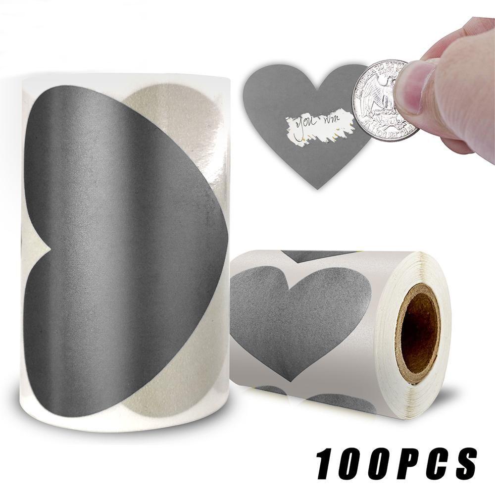 Set 100 Miếng Dán Hình Trái Tim In Chữ Vui Nhộn Trang Trí Nhà Cửa