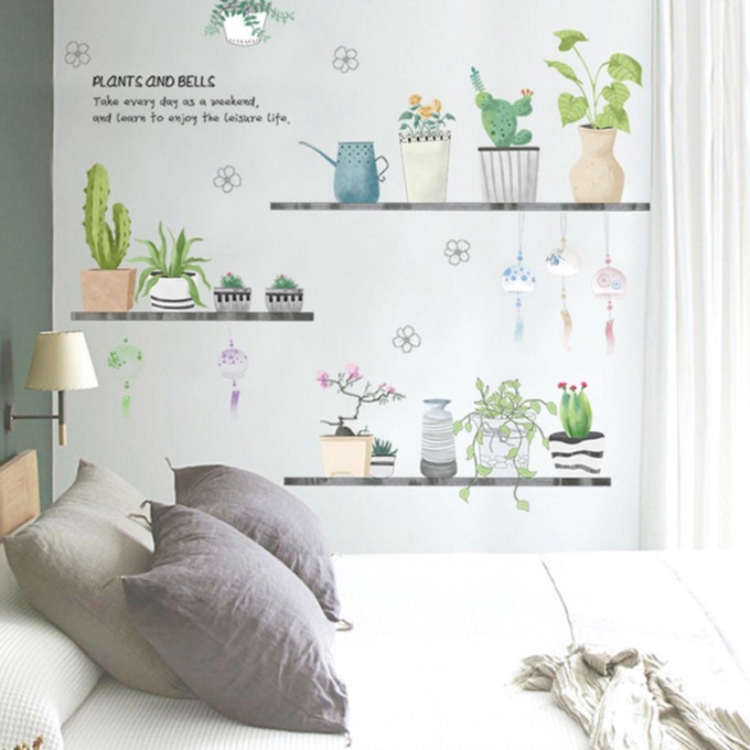 Decal trang trí chạu xương rồng chất liệu PVC sắc nét