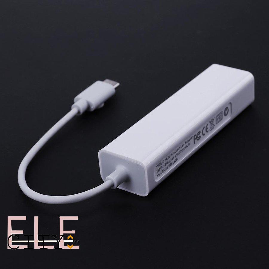 Cáp Chuyển Đổi 107ele Usb-C Usb 3.1 Type C Sang Usb Rj45 Ethernet Lan Cho Macbook Pc