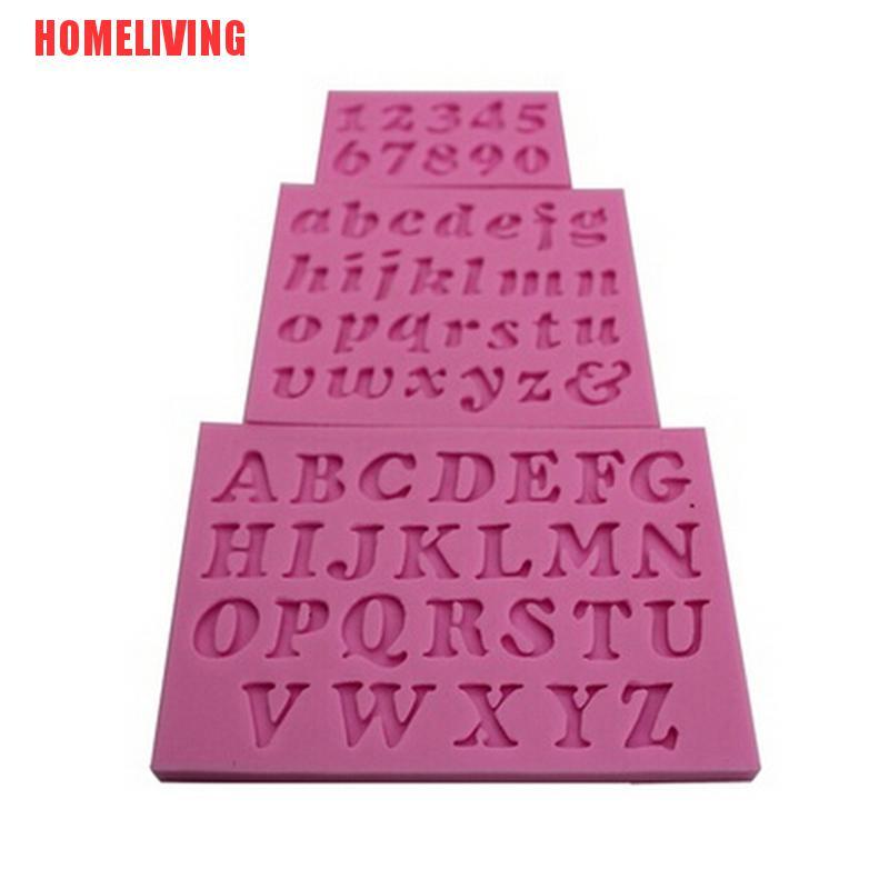 Set 3 Khuôn Silicone Làm Bánh Hình Chữ Cái &amp; Số Mini DIY