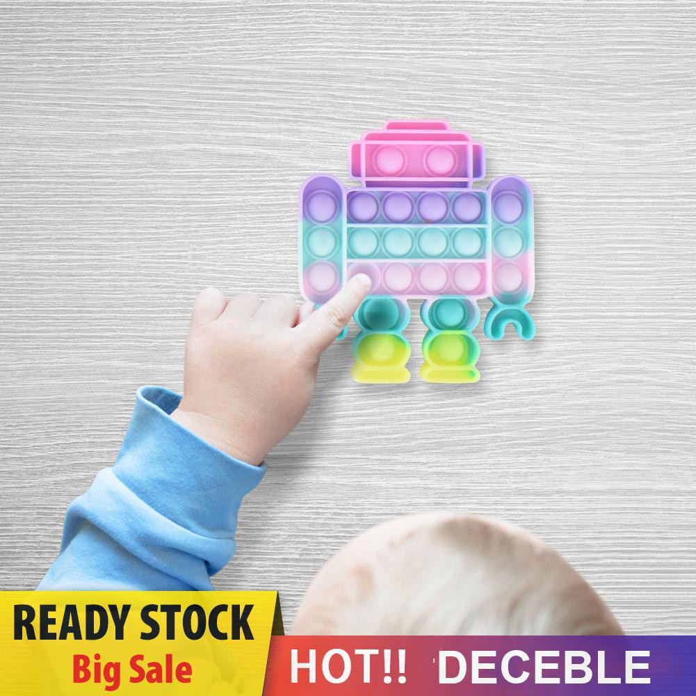 Pop It Fidget Đồ chơi Robot Push Bubble Fidget Sensory Đồ chơi Stress Relieve Đồ chơis Rainbow Macaron