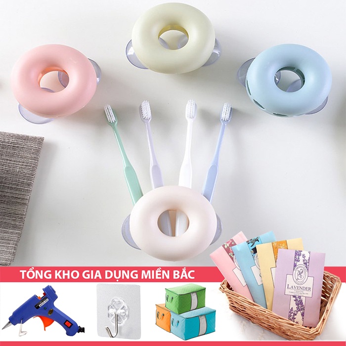 [Tổng Kho Sỉ] Giá Treo Bàn Chải Đánh Răng 3 In 1 KIỂU TRÒN