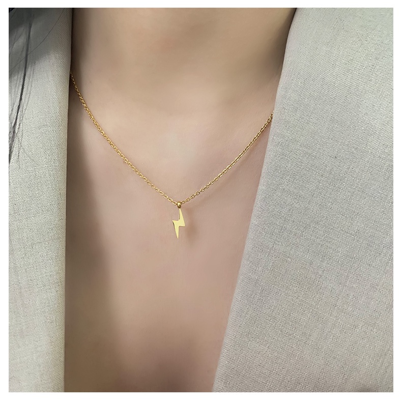 Dây Chuyền Mặt Hình Tia Chớp Mini 19604 Mạ Vàng Sang Trọng