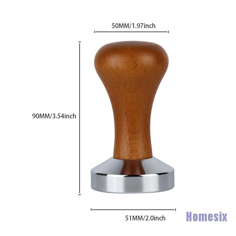 Dụng Cụ Nghiền Cà Phê Cán Gỗ 51mm Cho Máy Pha Cà Phê Espresso Hammer Tyu