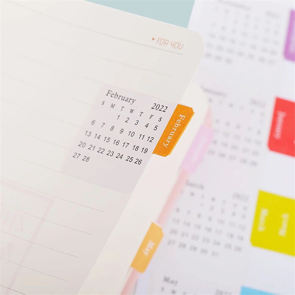 Miếng dán trang trí sổ tay lên kế hoạch 2022 tiện dụng