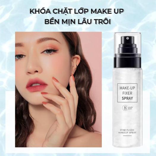 Xịt Khoá Nền Giữ Chặt Lớp Trang Điểm MAKEUP FIXER SPRAY | Xịt khoáng khóa nền trang điểm nhũ dưỡng ẩm cao cấp (100ml)