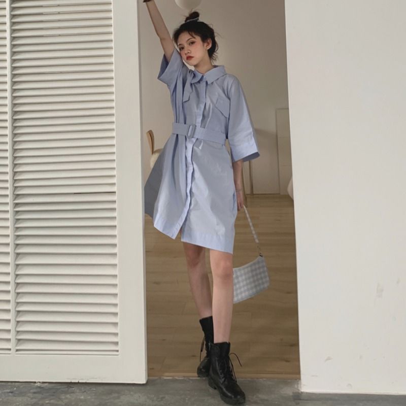 Đầm bầu dài dáng rộng phong cách Hàn Quốc 2021 cho nữ