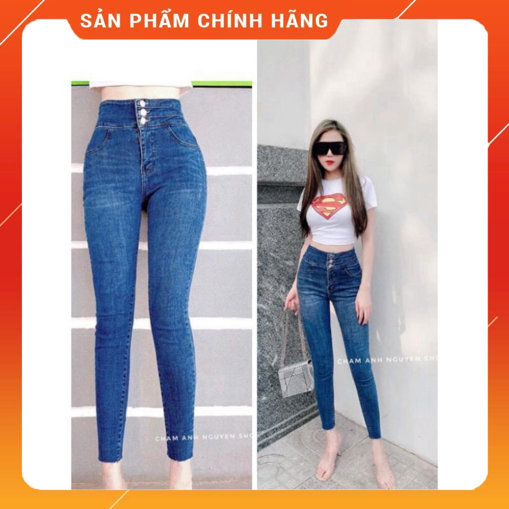 freeship quần jeans nữ cạp cao 3 khuy mẫu mới mẫu mới | WebRaoVat - webraovat.net.vn