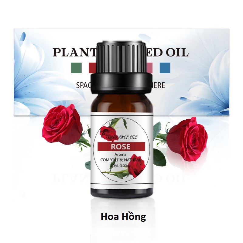 Tinh dầu thơm 10ml chiết xuất hoa cỏ thiên nhiên thơm dịu nhẹ