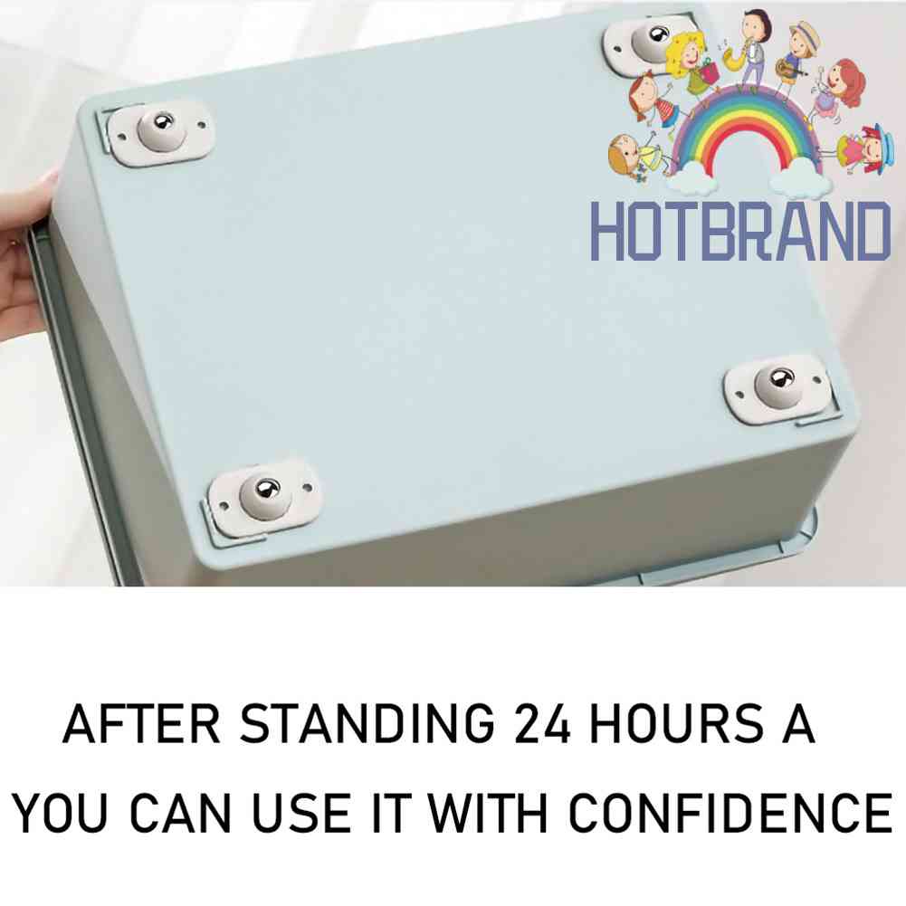 Bộ 4 Bánh Xe Ròng Rọc Tự Dính Có Thể Xoay Được