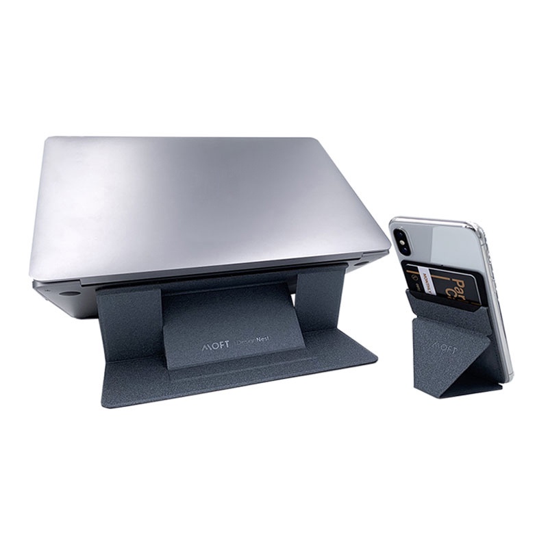 Giá Đỡ Moft Laptop Stand + Moft Phone Stand, Bộ Đôi Hoàn Hảo Cho Laptop & SmartPhone Trong Công Việc
