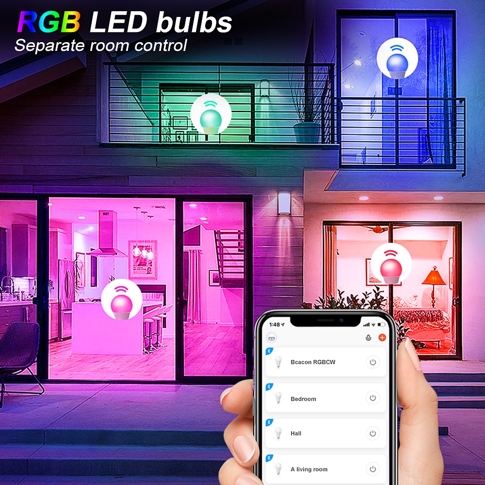 Bóng Đèn Led Thông Minh Đổi Màu E27 12W AC85-265V