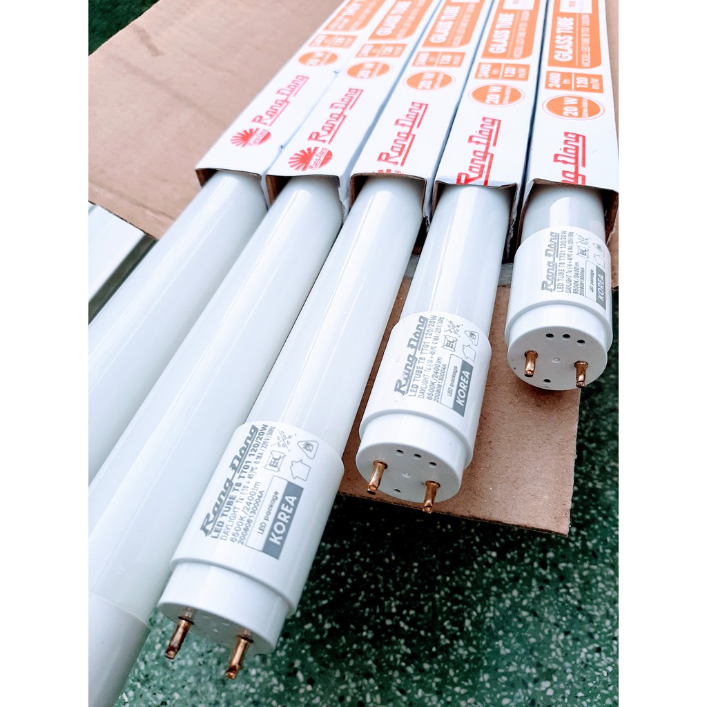 (Chính Hãng) 4 Bộ Bóng Đèn Led Tuýp 1m2 1.2m Rạng Đông 20W Ánh Sáng Trắng