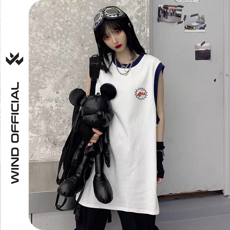 Áo thun ba lỗ WIND unisex form rộng sát nách cotton 466 thời trang nam nữ oversize | BigBuy360 - bigbuy360.vn