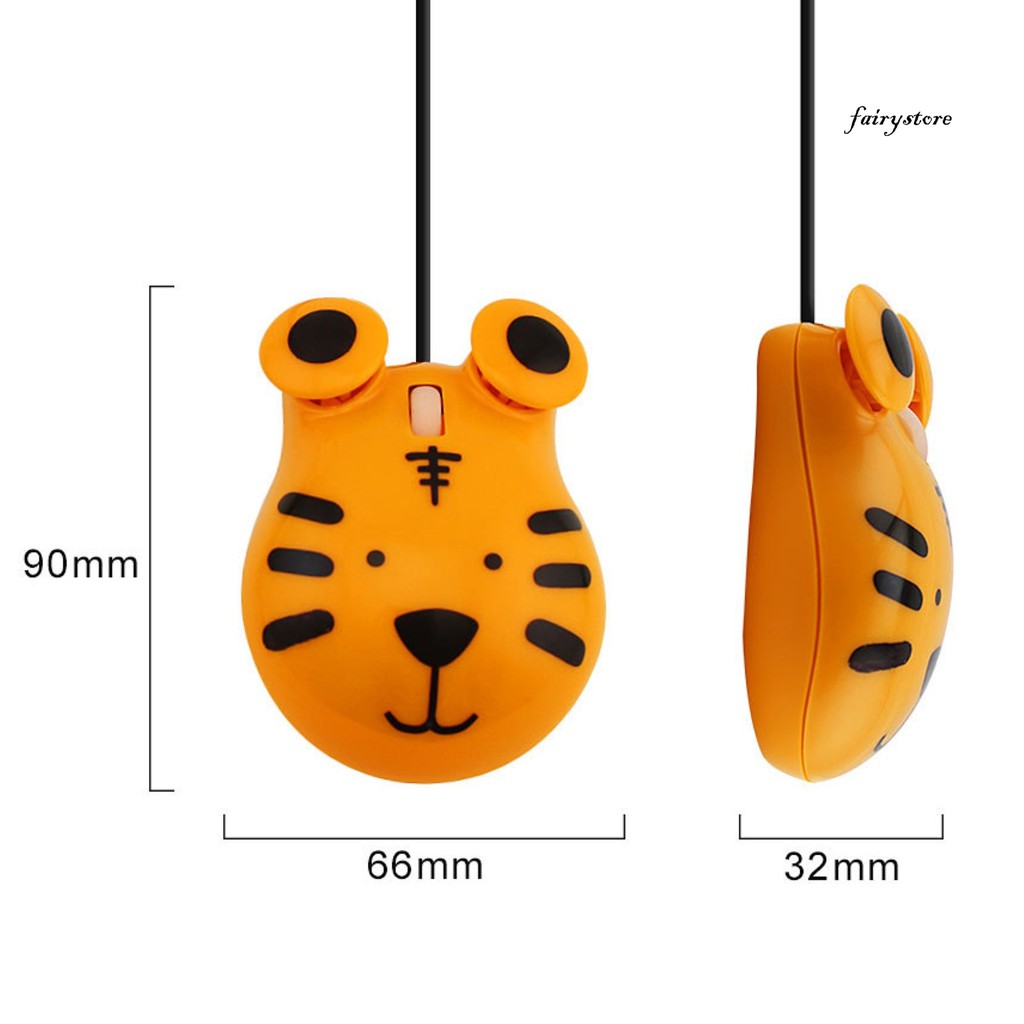 Chuột Máy Tính Có Dây 3d Hình Hổ Dễ Thương Cho Người Lớn / Trẻ Em