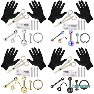 Bộ 1 Dụng Cụ Xỏ Khuyên Mũi / Mũi / Môi / Mũi Chuyên Nghiệp